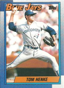 #695 Tom Henke - Toronto Blue Jays - 1990 O-Pee-Chee Baseball