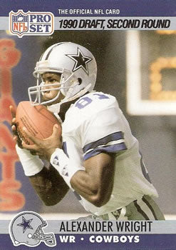 #695 Alexander Wright - Dallas Cowboys - 1990 Pro Set Football