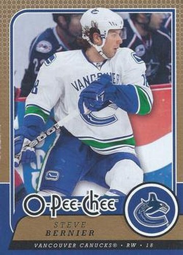 #695 Steve Bernier - Vancouver Canucks - 2008-09 O-Pee-Chee Hockey