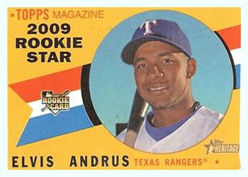 #695 Elvis Andrus - Texas Rangers - 2009 Topps Heritage Baseball