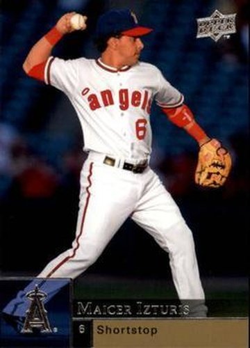 #695 Maicer Izturis - Los Angeles Angels - 2009 Upper Deck Baseball