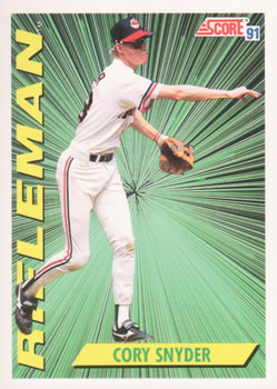 #695 Cory Snyder - Cleveland Indians - 1991 Score Baseball