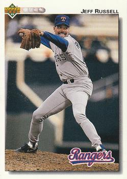#695 Jeff Russell - Texas Rangers - 1992 Upper Deck Baseball