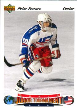 #696 Peter Ferraro - USA - 1991-92 Upper Deck Hockey