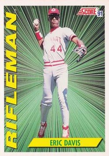 #696 Eric Davis - Cincinnati Reds - 1991 Score Baseball