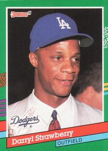 #696 Darryl Strawberry - Los Angeles Dodgers - 1991 Donruss Baseball