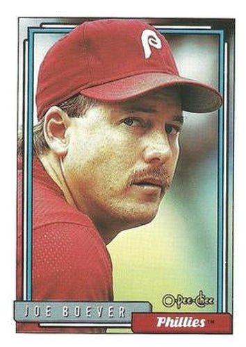 #696 Joe Boever - Philadelphia Phillies - 1992 O-Pee-Chee Baseball