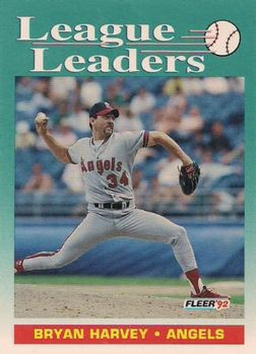 #696 Bryan Harvey - California Angels - 1992 Fleer Baseball