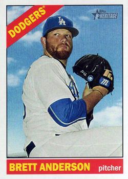 #696 Brett Anderson - Los Angeles Dodgers - 2015 Topps Heritage Baseball