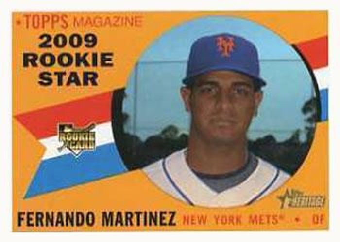 #696 Fernando Martinez - New York Mets - 2009 Topps Heritage Baseball