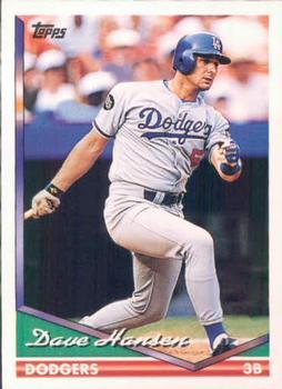 #697 Dave Hansen - Los Angeles Dodgers - 1994 Topps Baseball