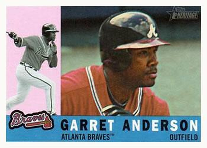 #697 Garret Anderson - Atlanta Braves - 2009 Topps Heritage Baseball