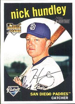 #697 Nick Hundley - San Diego Padres - 2008 Topps Heritage Baseball