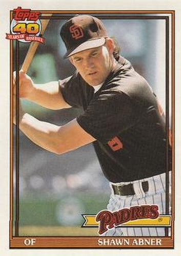 #697 Shawn Abner - San Diego Padres - 1991 O-Pee-Chee Baseball