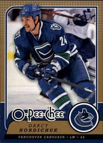 #697 Darcy Hordichuk - Vancouver Canucks - 2008-09 O-Pee-Chee Hockey