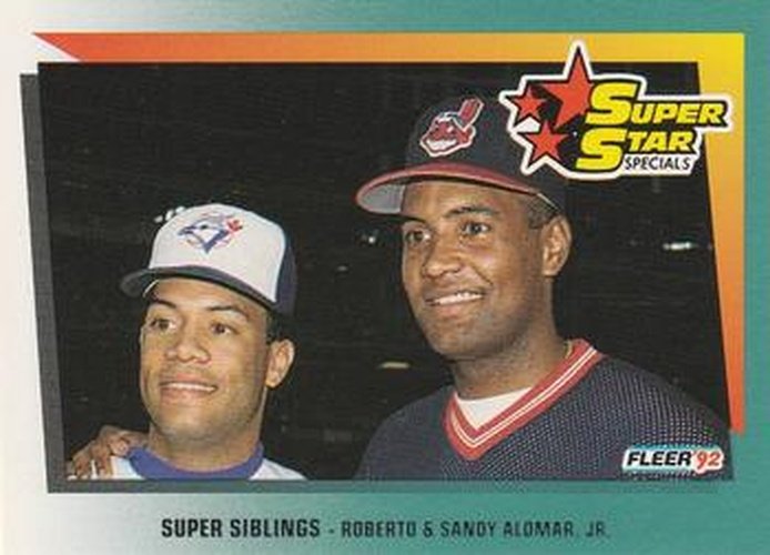 #698 Roberto Alomar / Sandy Alomar Jr. - Toronto Blue Jays / Cleveland Indians - 1992 Fleer Baseball