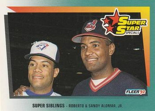 #698 Roberto Alomar / Sandy Alomar Jr. - Toronto Blue Jays / Cleveland Indians - 1992 Fleer Baseball
