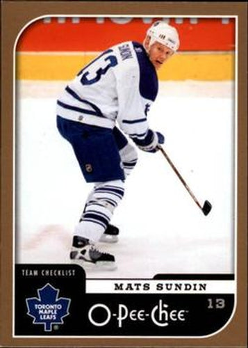 #698 Mats Sundin - Toronto Maple Leafs - 2006-07 O-Pee-Chee Hockey