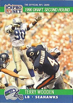 #698 Terry Wooden - Seattle Seahawks - 1990 Pro Set Football