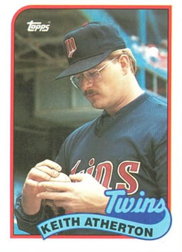 #698 Keith Atherton - Minnesota Twins - 1989 Topps Baseball