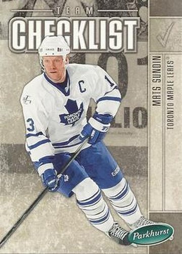 #698 Mats Sundin - Toronto Maple Leafs - 2005-06 Parkhurst Hockey