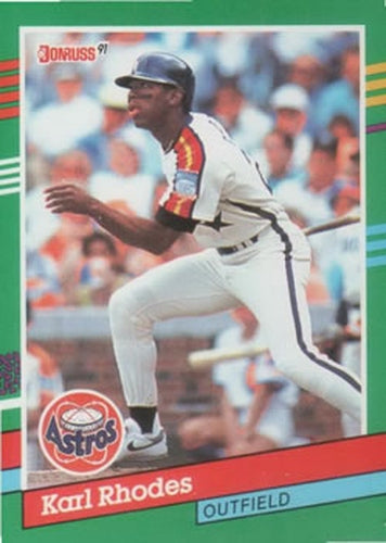 #698 Karl Rhodes - Houston Astros - 1991 Donruss Baseball