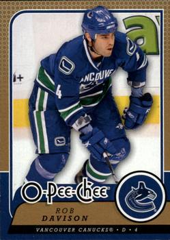 #698 Rob Davison - Vancouver Canucks - 2008-09 O-Pee-Chee Hockey