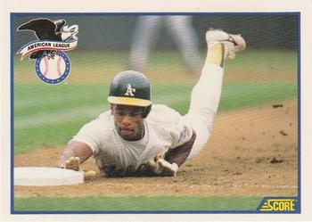 #698 Rickey Henderson - Oakland Athletics - 1990 Score Baseball