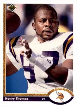 #698 Henry Thomas - Minnesota Vikings - 1991 Upper Deck Football