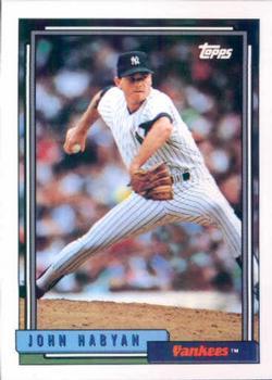 #698 John Habyan - New York Yankees - 1992 Topps Baseball