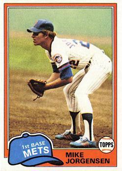 #698 Mike Jorgensen - New York Mets - 1981 Topps Baseball