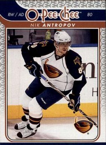 #698 Nik Antropov - Atlanta Thrashers - 2009-10 O-Pee-Chee Hockey