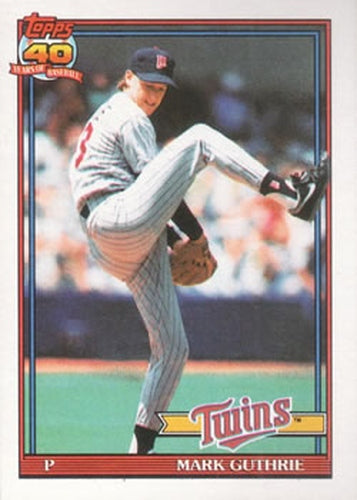 #698 Mark Guthrie - Minnesota Twins - 1991 Topps Baseball