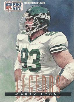 #698 Marty Lyons - New York Jets - 1991 Pro Set Football