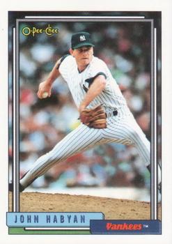 #698 John Habyan - New York Yankees - 1992 O-Pee-Chee Baseball