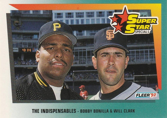 #699 Bobby Bonilla / Will Clark - Pittsburgh Pirates / San Francisco Giants - 1992 Fleer Baseball