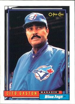 #699 Cito Gaston - Toronto Blue Jays - 1992 O-Pee-Chee Baseball