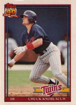 #69T Chuck Knoblauch - Minnesota Twins - 1991 Topps Traded Baseball