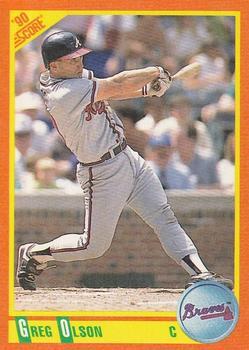 #69T Greg Olson - Atlanta Braves - 1990 Score Rookie & Traded Baseball