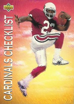 #69 Cardinals Checklist - Phoenix Cardinals - 1993 Upper Deck Football
