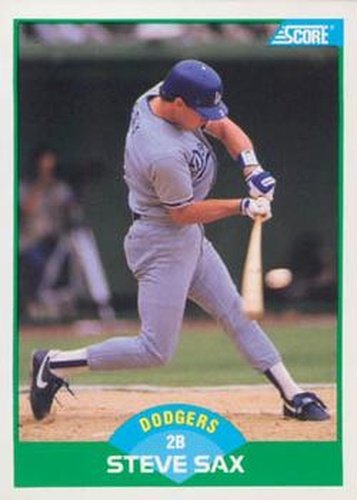#69 Steve Sax - Los Angeles Dodgers - 1989 Score Baseball