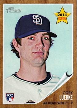 #69 Cory Luebke - San Diego Padres - 2011 Topps Heritage Baseball