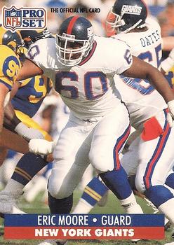 #69 Eric Moore - New York Giants - 1991 Pro Set Football