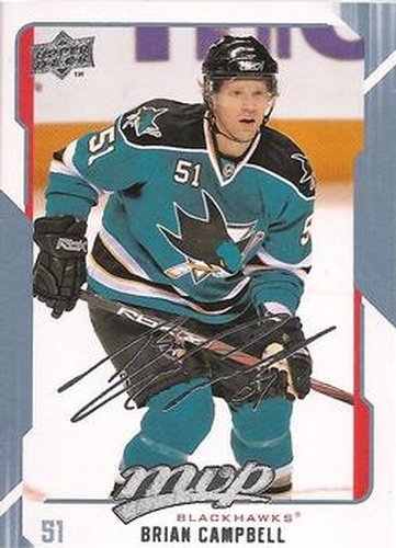 #69 Brian Campbell - Chicago Blackhawks - 2008-09 Upper Deck MVP Hockey