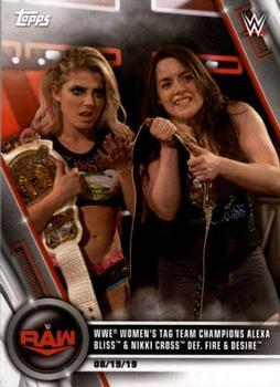 #69 WWE Women's Tag Team Champions Alexa Bliss & Nikki Cross def. Fire & Desire - 2020 Topps WWE Women's Division Wrestling