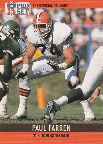 #69 Paul Farren - Cleveland Browns - 1990 Pro Set Football