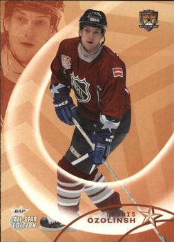 #69 Sandis Ozolinsh - Florida Panthers - 2002-03 Be a Player All-Star Edition Hockey