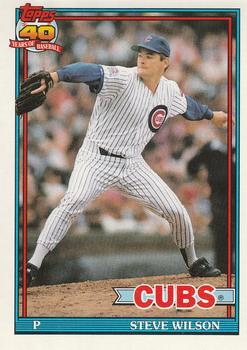 #69 Steve Wilson - Chicago Cubs - 1991 O-Pee-Chee Baseball
