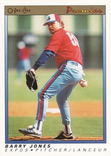 #69 Barry Jones - Montreal Expos - 1991 O-Pee-Chee Premier Baseball