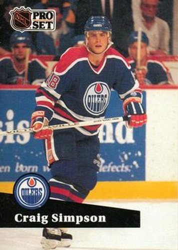 #69 Craig Simpson - 1991-92 Pro Set Hockey